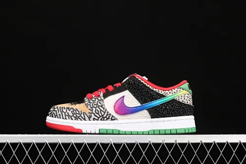 All Categories Nk SB Dunk Series Nk SB Dunk Low Low-top skate shoes Pure original version Nk SB Dunk Low What The Color stitching Asymmetrical mandarin duck Low-top skate shoes CZ2239-600